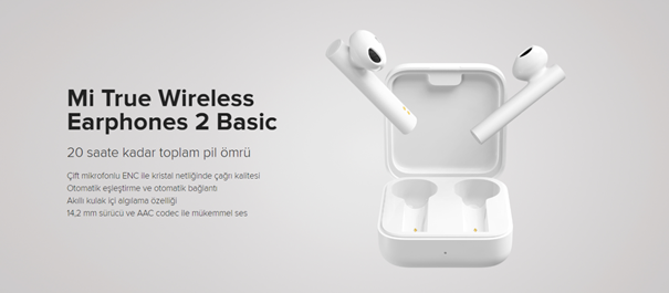 Xiaomi Mi True Wireless Earphones 2 Basic uzun pil ömrü