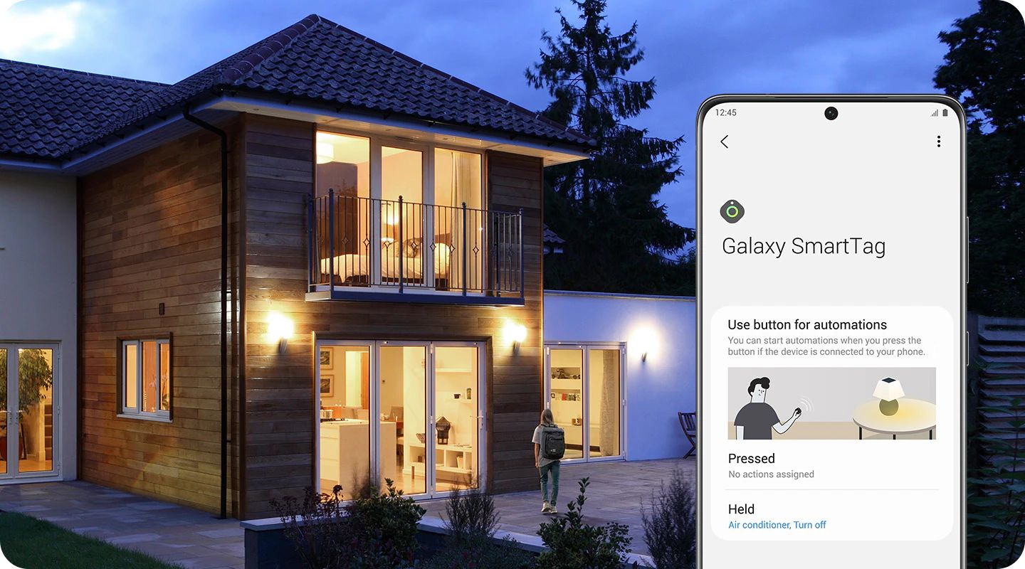 Akıllı evinizin sunduğu rahatlığı tek tıklamayla yaşayın SmartTag’lerle akıllı eviniz artık çok daha kullanışlı. SmartTag’ler çeşitli IoT cihazlarını yalnızca bir düğmeye tıklayarak kontrol etmenizi sağlayabilir, böylece daha içeri girmeden evinizdeki ışıkları açabilirsiniz.