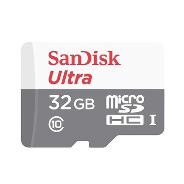 Sandisk Ultra 32 GB MicroSDXC UHS-I 100 MBs Sdcard Hafıza Kartı   SanDisk Ultra® microSDHC™/microSDXC™ UHS-I kartları, Android™ ve diğer akıllı telefon ve tabletler için idealdir.  SanDisk Ultra microSD™ UHS-I kartlarıyla daha iyi fotoğraflar ve Full HD videolar çekin fotoğraf ve videolarınızı kartınızdan bilgisayarınıza aktarırken zaman kazanmak için 100 MB/saniyeye* varan olağanüstü yüksek aktarım hızından faydalanın.  Sınıf 10 video derecesi sayesinde yüksek kaliteli Full HD video (1080p) çekmeye hazır olacaksınız. SanDisk Ultra microSD™ UHS-I kartları su geçirmez, ısıya, X ışınına, darbeye ve mıknatısa dayanıklıdır.