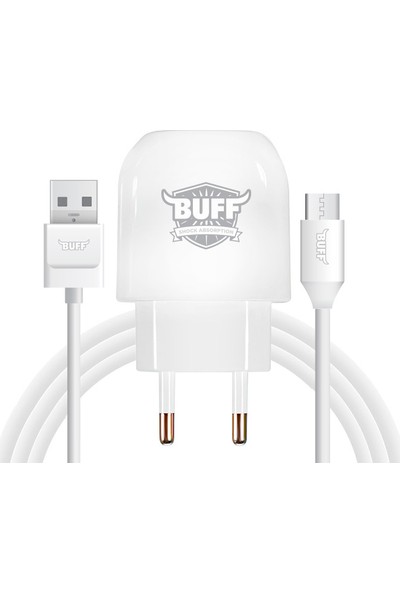 Buff Dual USB Şarj Seti Type-C beyaz telefondukkani.com.tr den satın alabilirsiniz.
