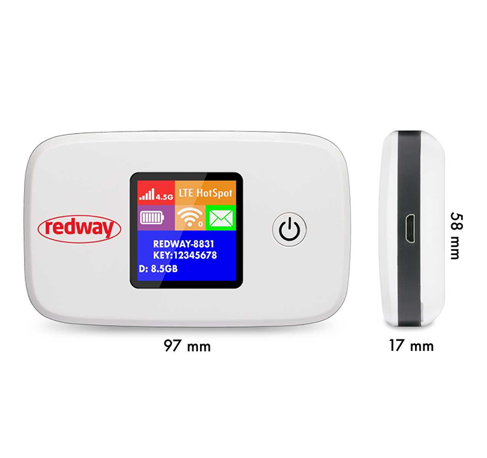 Redway Portable Wifi 4,5 G W001 Taşınabilir Wifi Modem ile internet her yerde yanınızda