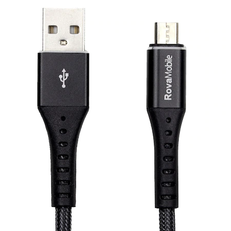 Rova Micro USB 2.4A Hızlı Şarj Kablosu 120 cm siyah telefondukkani.com.tr den satın alabilirsiniz.