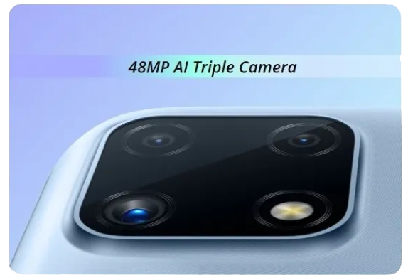 48MP Yapay Zeka Üçlü Kamera Yüksek çözünürlüklü Yapay Zeka Üçlü Kameramız ile önemli her anı yakalayabilirsiniz. 48 MP birincil lens, günlük hayatta gişe rekorları kıran filmleri kolayca çekmenizi sağlar ve 2 MP makro lensle canlı ayrıntıları keşfedersiniz. Özel bir siyah beyaz lens, sanatsal fotoğraflar için daha fazla olanak sağlar.