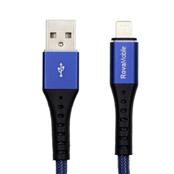 Rova İphone Lightning USB 2.4A Hızlı Şarj Kablosu 120 cm mavi
