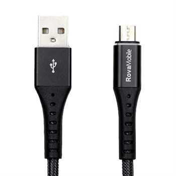 Rova Micro USB 2.4A Hızlı Şarj Kablosu 120 cm siyah